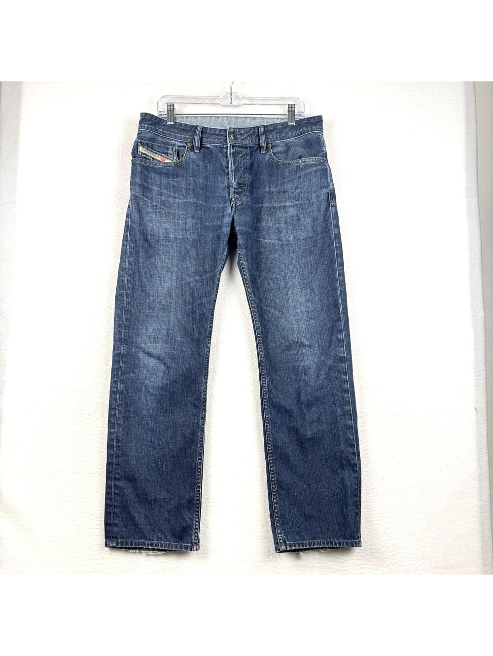 Diesel Waykee 32x30 Regular Straight Y2K Denim Jeans Distressed Wash 00Z88